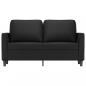 Preview: 2-Sitzer-Sofa Schwarz 120 cm Kunstleder