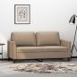 Preview: ARDEBO.de - 2-Sitzer-Sofa Cappuccino-Braun 140 cm Kunstleder