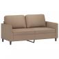 Preview: 2-Sitzer-Sofa Cappuccino-Braun 140 cm Kunstleder