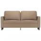 Preview: 2-Sitzer-Sofa Cappuccino-Braun 140 cm Kunstleder