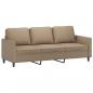 Preview: 3-Sitzer-Sofa Cappuccino-Braun 180 cm Kunstleder