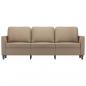 Preview: 3-Sitzer-Sofa Cappuccino-Braun 180 cm Kunstleder