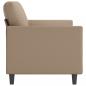 Preview: 3-Sitzer-Sofa Cappuccino-Braun 180 cm Kunstleder