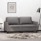 Preview: ARDEBO.de - 2-Sitzer-Sofa Grau 140 cm Kunstleder