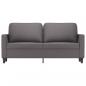 Preview: 2-Sitzer-Sofa Grau 140 cm Kunstleder