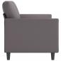 Preview: 2-Sitzer-Sofa Grau 140 cm Kunstleder