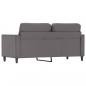 Preview: 2-Sitzer-Sofa Grau 140 cm Kunstleder