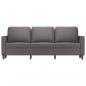 Preview: 3-Sitzer-Sofa Grau 180 cm Kunstleder