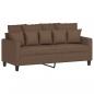 Preview: 2-Sitzer-Sofa Braun 140 cm Stoff