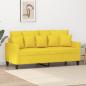 Preview: ARDEBO.de - 2-Sitzer-Sofa Hellgelb 140 cm Stoff