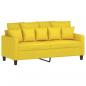 Preview: 2-Sitzer-Sofa Hellgelb 140 cm Stoff