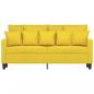 Preview: 2-Sitzer-Sofa Hellgelb 140 cm Stoff