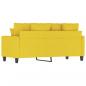 Preview: 2-Sitzer-Sofa Hellgelb 140 cm Stoff