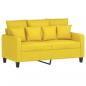 Preview: 2-Sitzer-Sofa Hellgelb 120 cm Stoff