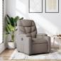 Preview: ARDEBO.de - Relaxsessel Taupe Stoff