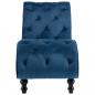 Preview: Chaiselongue Blau Samt