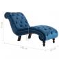 Preview: Chaiselongue Blau Samt