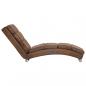 Preview: Chaiselongue Braun Wildleder-Optik