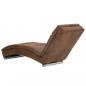 Preview: Chaiselongue Braun Wildleder-Optik