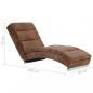 Preview: Chaiselongue Braun Wildleder-Optik