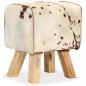 Preview: Hocker Echtes Ziegenleder 40 x 30 x 45 cm  