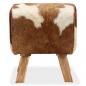 Preview: Hocker Echtes Ziegenleder 40 x 30 x 45 cm  