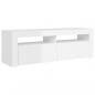 Preview: TV-Schrank mit LED-Leuchten Hochglanz-Weiß 120x35x40 cm