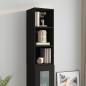 Preview: Wandschrank Schwarz 34,5x32,5x90 cm Holzwerkstoff