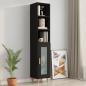 Preview: Wandschrank Schwarz 34,5x32,5x90 cm Holzwerkstoff