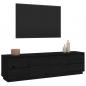 Preview: TV-Schrank Schwarz 176x37x47,5 cm Massivholz Kiefer