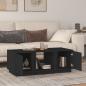 Preview: Couchtisch Schwarz 110x50x40 cm Massivholz Kiefer