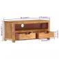 Preview: TV-Schrank 88x35x40 cm Massivholz Akazie