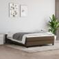 Preview: ARDEBO.de - Boxspringbett mit Matratze Dunkelbraun 160x200 cm Stoff