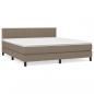 Preview: Boxspringbett mit Matratze Taupe 160x200 cm Stoff