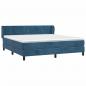 Preview: Boxspringbett mit Matratze Dunkelblau 160x200 cm Samt