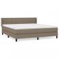 Preview: Boxspringbett mit Matratze Taupe 160x200 cm Stoff