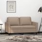 Preview: ARDEBO.de - 2-Sitzer-Sofa Cappuccino-Braun 120 cm Kunstleder