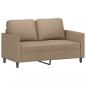 Preview: 2-Sitzer-Sofa Cappuccino-Braun 120 cm Kunstleder