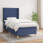 Preview: ARDEBO.de - Boxspringbett mit Matratze Blau 90x200 cm Stoff