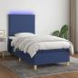 Preview: ARDEBO.de - Boxspringbett mit Matratze & LED Blau 90x200 cm Stoff