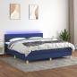 Preview: ARDEBO.de - Boxspringbett mit Matratze & LED Blau 180x200 cm Stoff