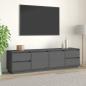 Preview: ARDEBO.de - TV-Schrank Grau 176x37x47,5 cm Massivholz Kiefer