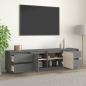 Preview: TV-Schrank Grau 176x37x47,5 cm Massivholz Kiefer