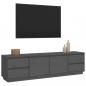 Preview: TV-Schrank Grau 176x37x47,5 cm Massivholz Kiefer