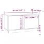 Preview: TV-Schrank Honigbraun 80x35x40,5 cm Massivholz Kiefer