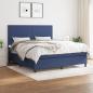 Preview: ARDEBO.de - Boxspringbett mit Matratze Blau 180x200 cm Stoff