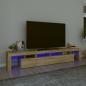 Preview: ARDEBO.de - TV-Schrank mit LED-Leuchten Sonoma-Eiche 230x36,5x40 cm