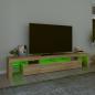 Preview: TV-Schrank mit LED-Leuchten Sonoma-Eiche 230x36,5x40 cm