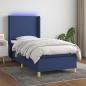 Preview: ARDEBO.de - Boxspringbett mit Matratze & LED Blau 90x200 cm Stoff