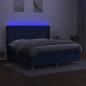 Preview: Boxspringbett mit Matratze & LED Blau 180x200 cm Stoff